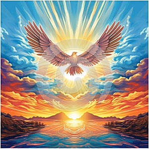 Awe-Inspiring Wallpaper Featuring Seraphic Sunrise