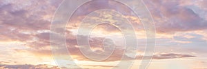 Awe pastel colored romantic sky at sunset
