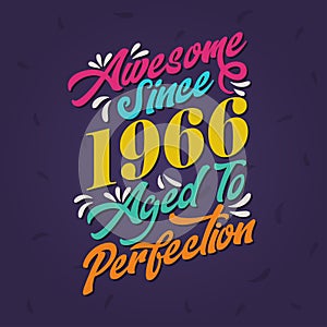 Awesome since 1966 Aged to Perfection. Awesome Birthday since 1966 Retro Vintage