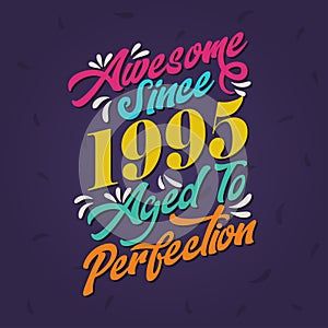 Awesome since 1995 Aged to Perfection. Awesome Birthday since 1995 Retro Vintage