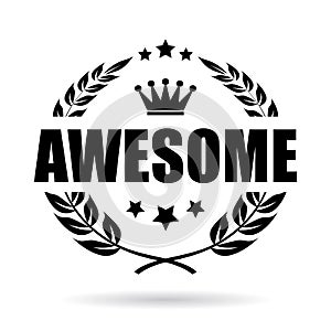 Awesome award vector icon