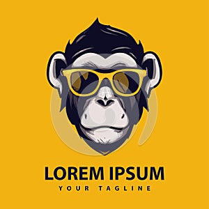 Awesome cool monkey logo design