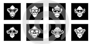 Awesome cool monkey logo design