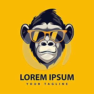 Awesome cool monkey logo design