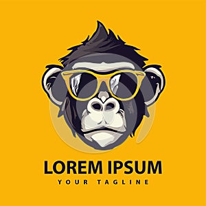 Awesome cool monkey logo design