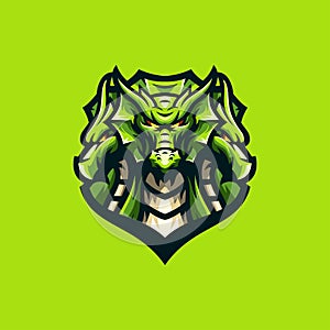 Awesome dragon logo sport template