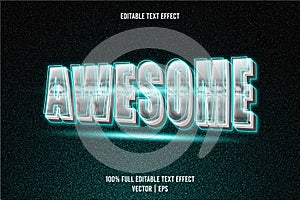 Awesome editable text effect 3 dimension emboss modern style