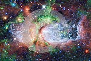 Awesome galaxy in outer space. Starfields of endless cosmos