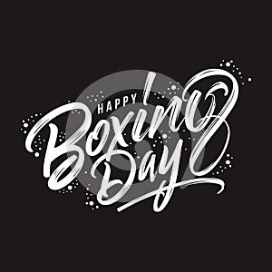 Awesome Happy boxing day typography vector