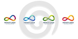 Awesome infinity logo design vector