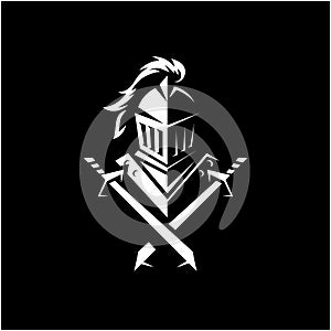 Awesome knight logo vector illustration photo