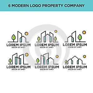 Awesome modern property logotype free vector