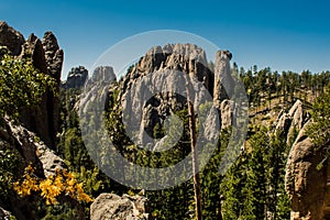 Awesome mountain landscape at Blackhills National Forest , South Dakota , USA