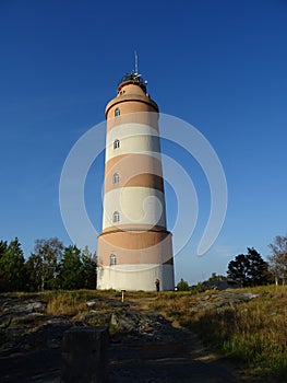 A awesome old light house in archipelago by the gulf of Finland