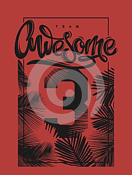 Awesome print poster tee shirt apparel cover design