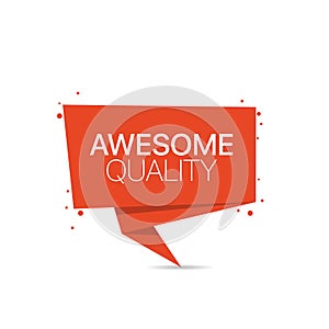 Awesome quality red label vector icon