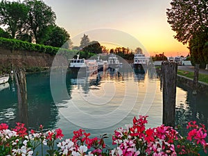 Awesome sunset in Italy (Peschiera del Garda)