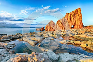 Awesome sunset view of Red Rocks called