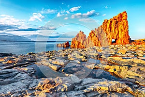 Awesome sunset view of Red Rocks called