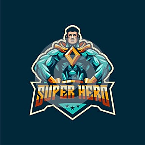 Awesome super hero logo template