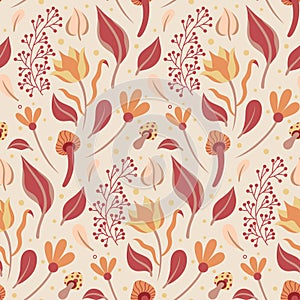 Awesome Unique Vintage Decorative Floral Vector Seamless Pattern Design