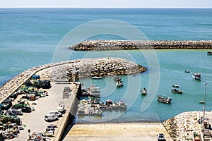 Awesome view of Marina in Albufeira, Fisherman Beach, Praia dos Pescadores, Albufeira, Portugal photo