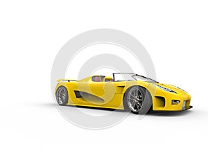 Awesome yellow cabriolet sportscar