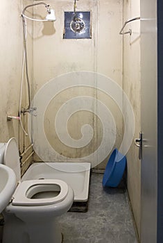 Awful, filthy bathroom in Africa photo