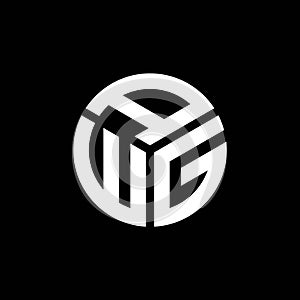 AWG letter logo design on black background. AWG creative initials letter logo concept. AWG letter design