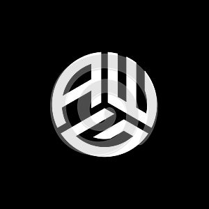 AWG letter logo design on white background. AWG creative initials letter logo concept. AWG letter design
