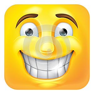 Smiling Emoji Emoticon Icon 3D Cartoon Character