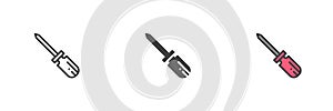 Awl tool different style icon set