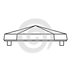 Awning tent icon, outline style