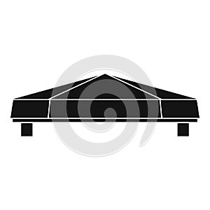 Awning tent icon, simple style