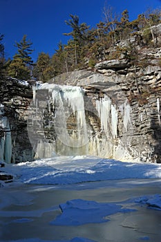 Awosting Falls Frozen Lake Vertical photo