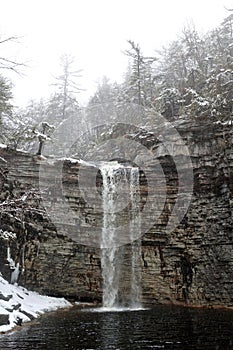 Awosting Falls in Winter