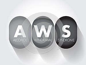 AWS - Alcohol Withdrawal Syndrome is a set of symptoms that can occur following a reduction in alcohol use after a period of