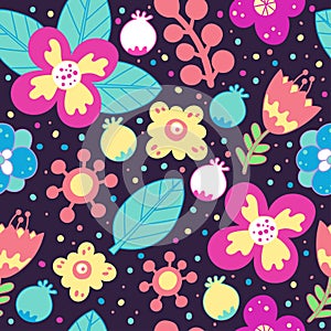 Awsome floral seamless pattern.