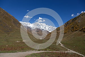 Awsome mountaines near the village of Ushguli in Svaneti. Georgia