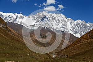 Awsome mountaines near the village of Ushguli in Svaneti. Georgia