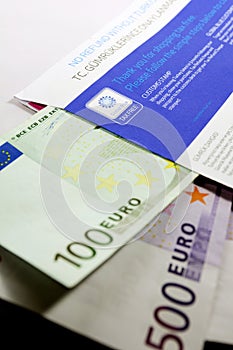 Ax Free envelope with thousands of eur