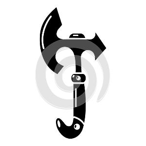 Ax heavy icon, simple black style