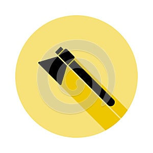 ax icon in long shadow style