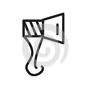 Ax icon vector isolated on white background, Ax sign , line symbol or linear element design in outline style