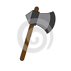 Ax icon on a white background. Vector illustration