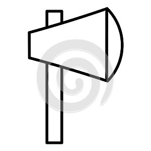 Ax linear icon on white isolated background.Tourism. Vector illustration.