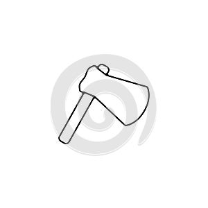 ax thin line icon. ax tool linear outline icon