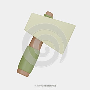 Axe 3D Icon Illustration Rendering Transparent Background