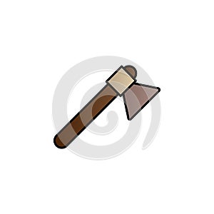 Axe color gradient vector icon