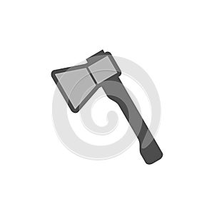 Axe colorful vector icon, garden tool, equipment and accessory